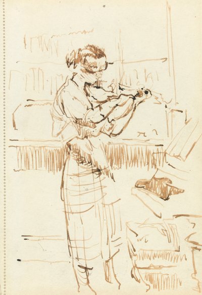Girl Playing a Violin by Walter Richard Sickert